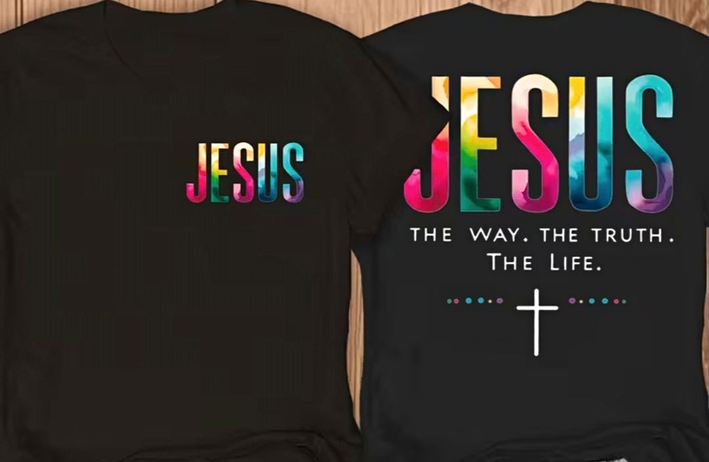 Black Jesus The Way The Truth The Life Graphic T-Shirt Short Sleeve Crew L