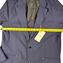 Paskho Blazer Jacket Navy Blue Stretch Modern Pockets New with Tags Mens Med