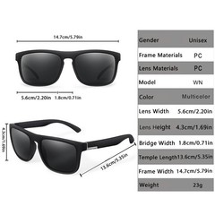 Square Polarized Sunglasses For Men Women Outdoor Sports Driving Glasses Golfing