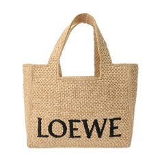LOEWE font tote small A685B59X3 Raffia natural Women Handbag