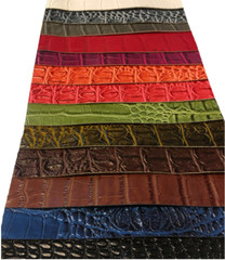BIG NILE CROCODILE 3D Texture Faux Leather Upholstery Vinyl Fabric YARD
