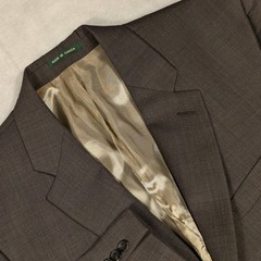 Lauren Ralph Lauren Mens 44S Brown Wool Blazer Sport Coat Glen Plaid