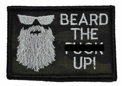 Beard the F*** Up – 3×2 Hat Patch Military Funny Patch