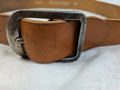 Amsterdam Heritage Leather Belt EU 85 US 30.75–35.75 Brown Handmade Netherlands