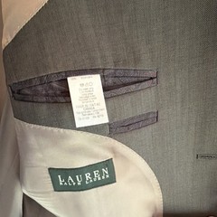 Lauren Ralph Lauren Gray Worsted Wool 2-Piece Suit 50L Inner Pkts pants 40-32