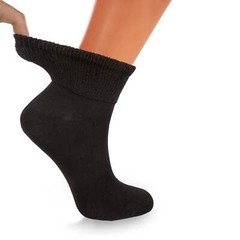 American Made Diabetic Ankle Socks 3 Pairs Non-Binding Cotton Unisex Moisture-Wi