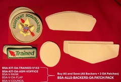 BSA | Scouting America, VELCRO® Brand, Patch Backers, Tan, Sew-On, Uniform