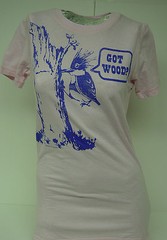 Womens Juniors David & Goliath Got Wood? MMMM Good! Pink Novelty Tee T-Shirt