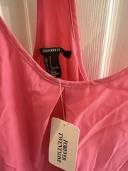 Forever 21 Pink Solid Spaghetti Strap Scoop Neck Sleeveless Cami Tank Top S