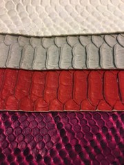 SHIPS FOLDED SNAKE SKIN SCALE 3D Texture Faux Leather Upholstery Vinyl Fabric