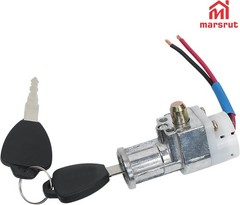 Battery Lock Replacement Part with 2 Keys, Charger Ignition On/Off Switch Cylind