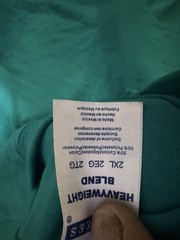 Hanes Heavyweight Blend Women’s 2XL Teal Fleece Pullover Floral Embroidered