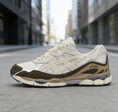 Asics Gel-NYC Beige Cream Brown Grey White (Men) Authentic 1203A383-103 –