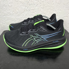 Asics Gel-Cumulus 26 Mens Size 12.5 Black Green Running Shoes 1011B792