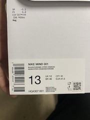Nike Mind 001 Slide Black Chrome US 13 HQ4307- 001