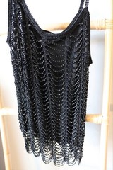 Y2K MATCHING SET HARD TO FIND Y2K VINTAGE BEADED BLACK SET LACE