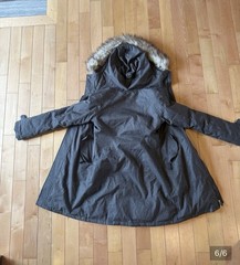Tna Avoriaz Parka Women’s XS Gray Down Coat Water-Repellent Fur Trim Hood