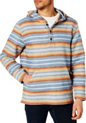 PENDLETON MEN’S LARGE PULLOVER DOUBLESOFT STRIPED SURF HOODIE SWEATER NEW SALE!
