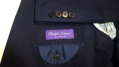 Ralph Lauren Purple Label Blazer 42R Blue Italy Brushed Cotton Gab Jacket