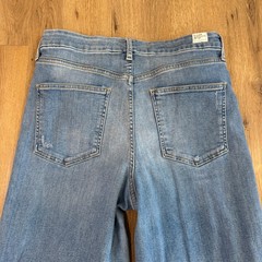 Frank & Eileen Galway Wide Leg Cropped Raw Hem Jeans Size 30 High Rise Denim EUC