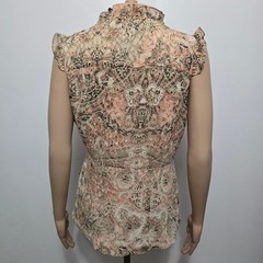 Axcess Y2K Sleeveless Paisley Wrap Blouse – Size Medium Boho Patchwork Print