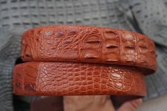 Cognac Genuine CROCODILE Hornback LEATHER Skin Men’s Belt -W 1.5 inch # C65