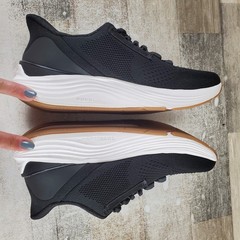 Kuru Atom 2 Womens Shoes Sz 8 W Running Jet Black Desert Tan Lace Up Sneakers