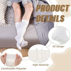Extra Long Thigh High Cotton Boot Knee High Socks 3 Pairs