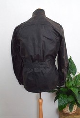 BARBOUR Union Jack Motorcycle Wax A7 Jacket Size Medium 38/40 UK 48/50 Belted