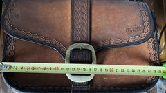 Vintage Genuine Leather Shoulder Bag/Handmade Satchel Rich Cognac Brown