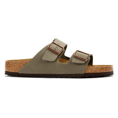Birkenstock Arizona Stone Leather Sandals Birkibuc Unisex Shoes New w/ Box