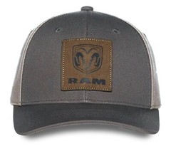RAM Debossed Faux Leather Patch Cotton Twill Cap for Men