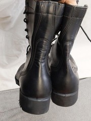 RO-Search Boots Womens Size 5.5 Black Leather Work Combat Mid Calf Lace Up