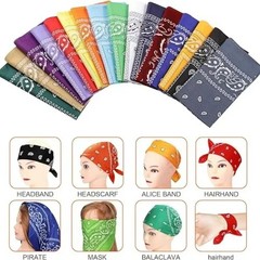 100% Cotton Paisley Bandanas 22″X22″ Scarf Head Neck Bandannas