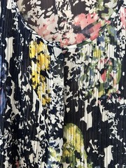 Liz Claiborne Women’s Semi-sheer Chiffon Floral Blouse Size XL Long Sleeve EUC