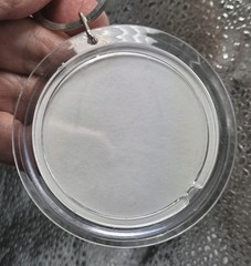 Picture Frame Keychain Clear Acrylic 2.75″ Round Photo Holder Keyring Lot Of 10