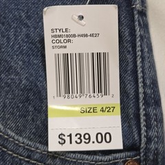 Habitual Gwen Relaxed Bowed Slouch Jeans Size 4 / 27 Storm Blue Denim
