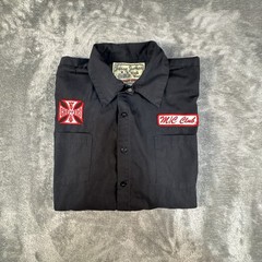 Jesse James West Coast Choppers Mechanic Mens XL Black Vintage Embroidered