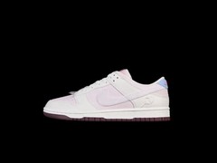 Nike Dunk Low Low Top Lace-Up Colorblock Sneaker White Pink Purple Blue