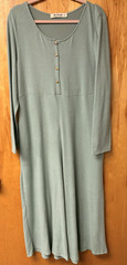 Three Bird Nest Women’s Green Solid Scoop Neck Button Jumpsuit, Size XL PTP25