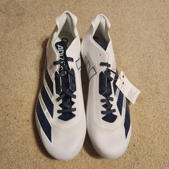 Size 11 – Adidas Adizero Electric Men’s Football Cleats White Navy Blue New