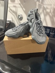 Adidas Kids Yeezy 450 Stone Marine Gray Low Top Lace-Up Knit Sneakers IG5530