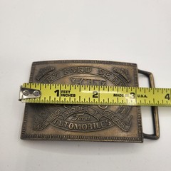 Vintage Henry Ford Detroit Model T Brass Automobiles Belt Buckle 3×2.25 inches