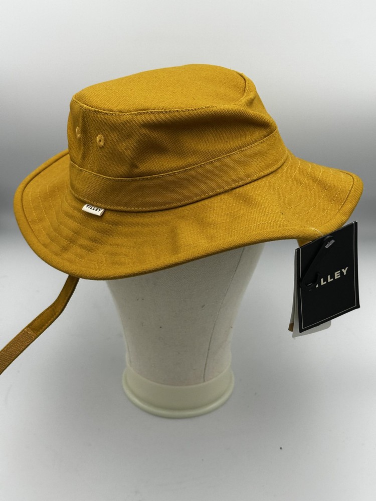 Tilley Hat Bucket Fitted Mens Medium Gold UPF 50+ Heritage Water Repellent Sun
