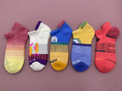 BOMBAS 5 Pairs Women’s honeycomb Ankle Socks Cushion 5 Color Mix Size Med 8-10.5