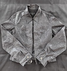 Vintage Baby Phat Womens Y2K Perforated Jacket Black Gray Size S USA