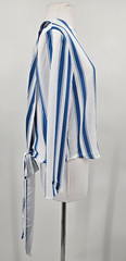 New One Teaspoon Cocktail Stripe Backless Top Womens M Blue White Stripe