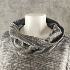 NWT KAREN SCOTT Smoke Grey Sweatshirt XXL(20-22) Pink Loose Turtle Neck