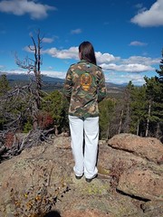 Unique design vintage camo jacket women medium
