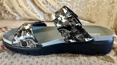 NIB Alegria Rubie Collage Greys Hook & Loop Closure Vegan Leather Sandals Size 9